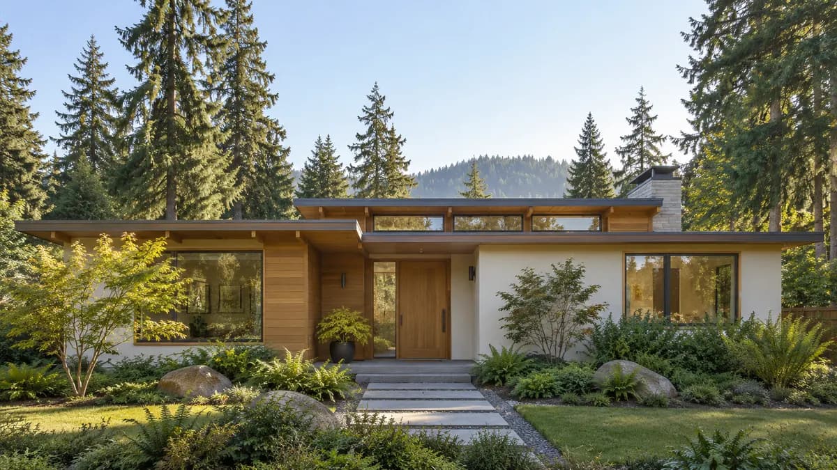 AI-generated fictional home illustration for financing in Washington; not the financed property