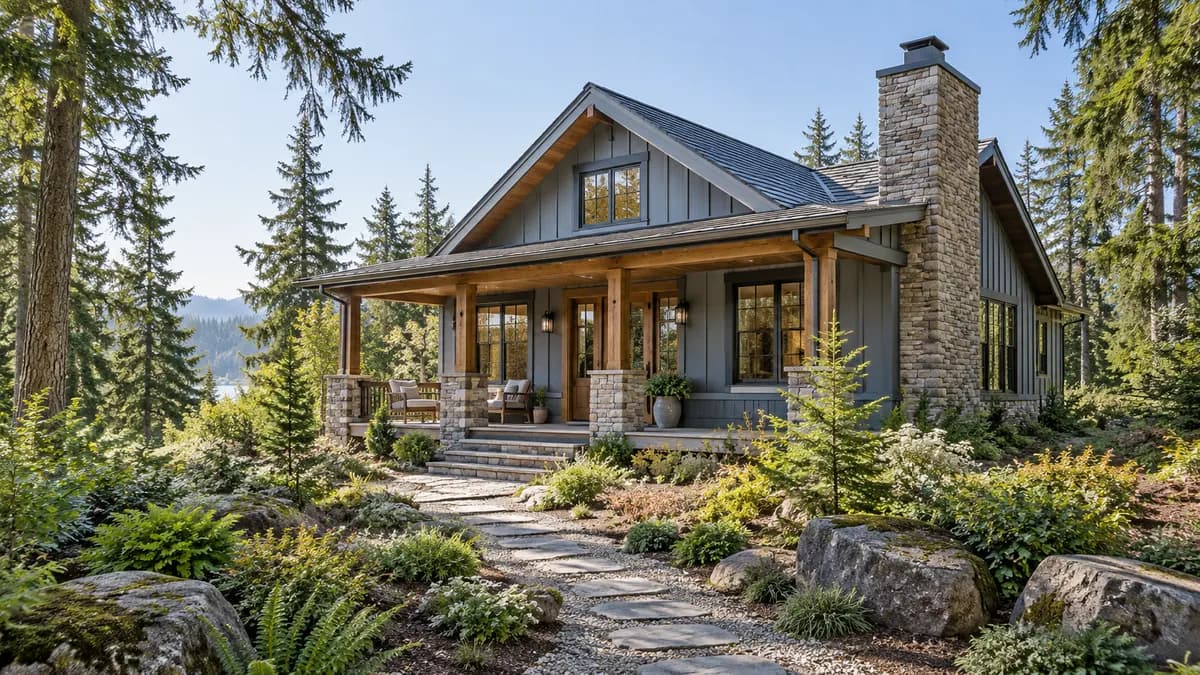 AI-generated fictional home illustration for financing in Washington; not the financed property