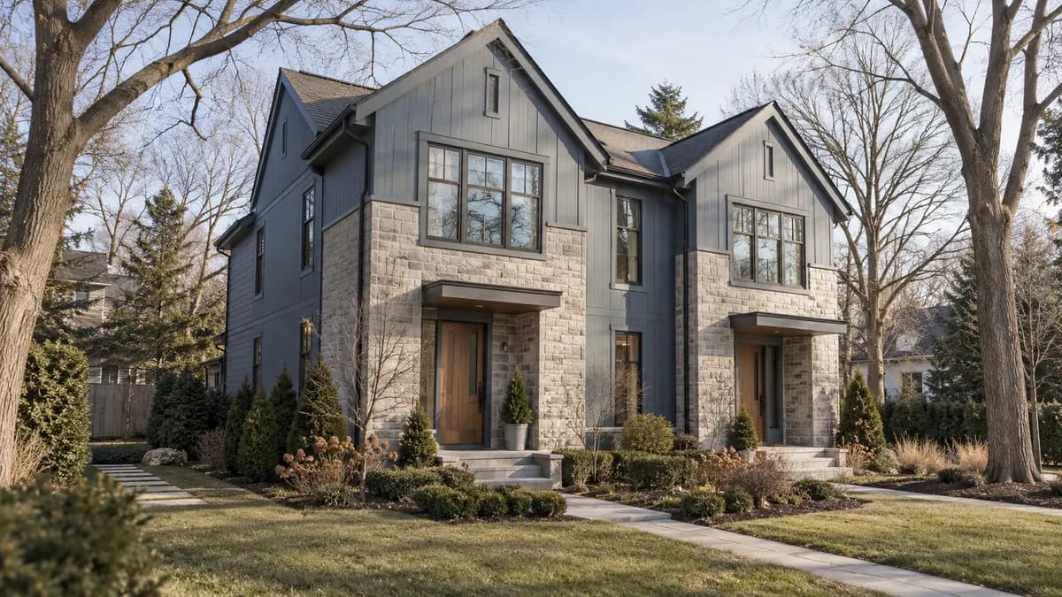AI-generated fictional home illustration for financing in Illinois; not the financed property
