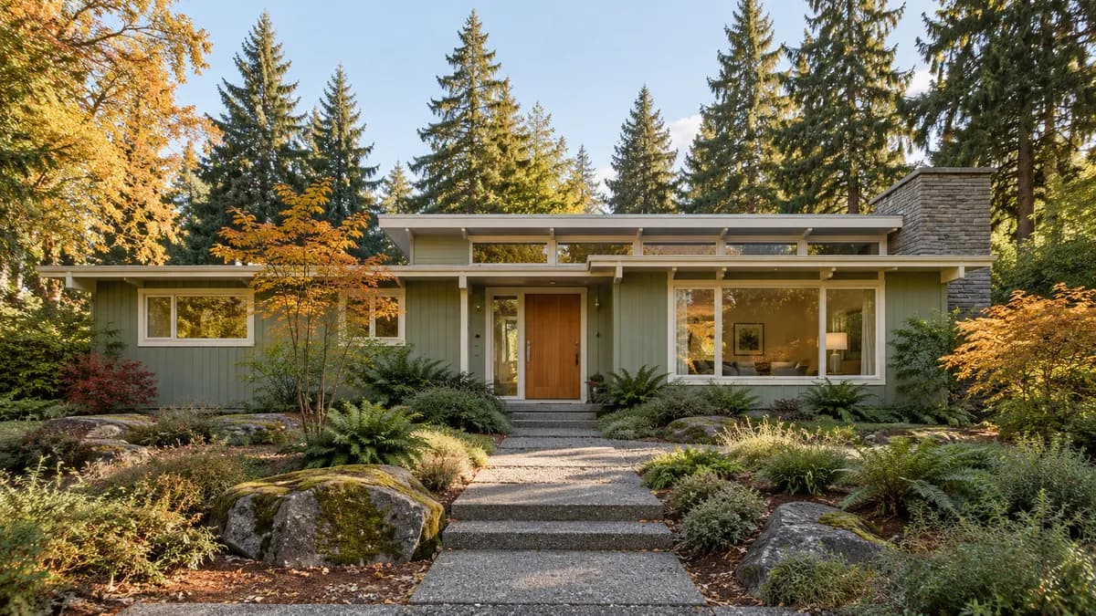 AI-generated fictional home illustration for financing in Washington; not the financed property