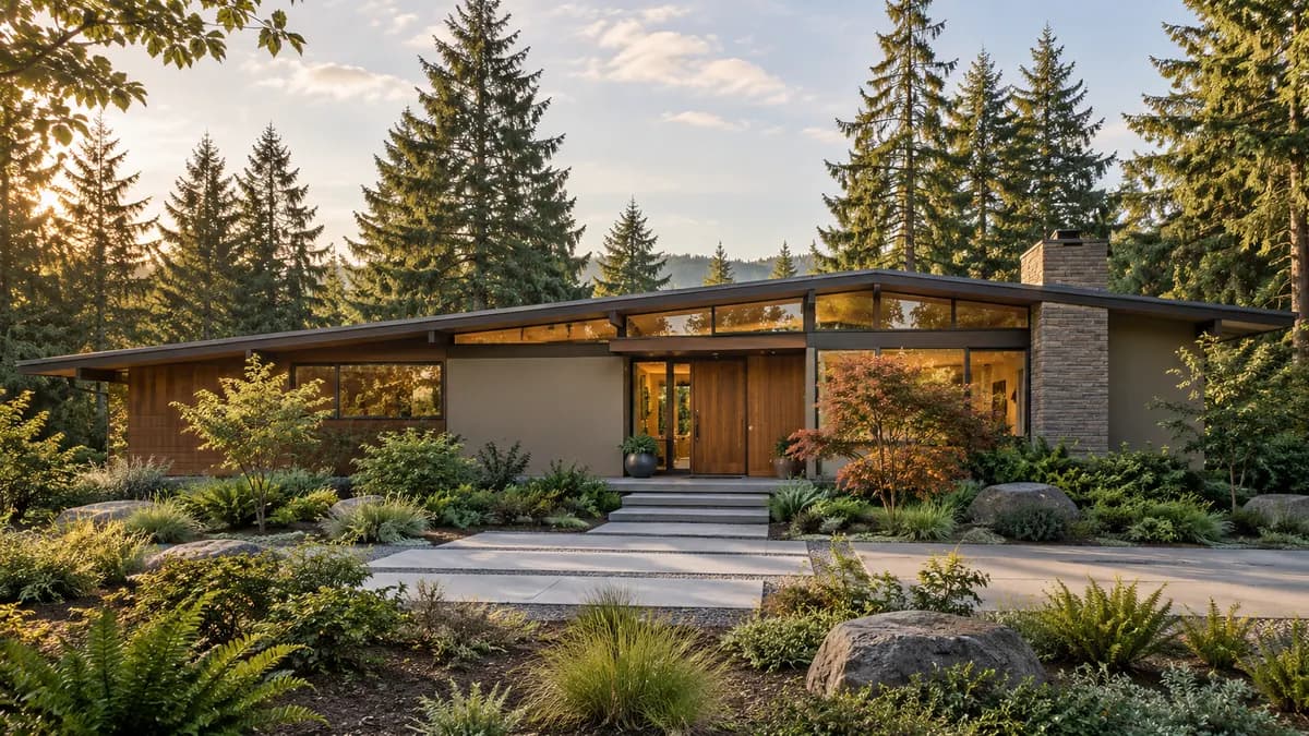 AI-generated fictional home illustration for financing in Washington; not the financed property