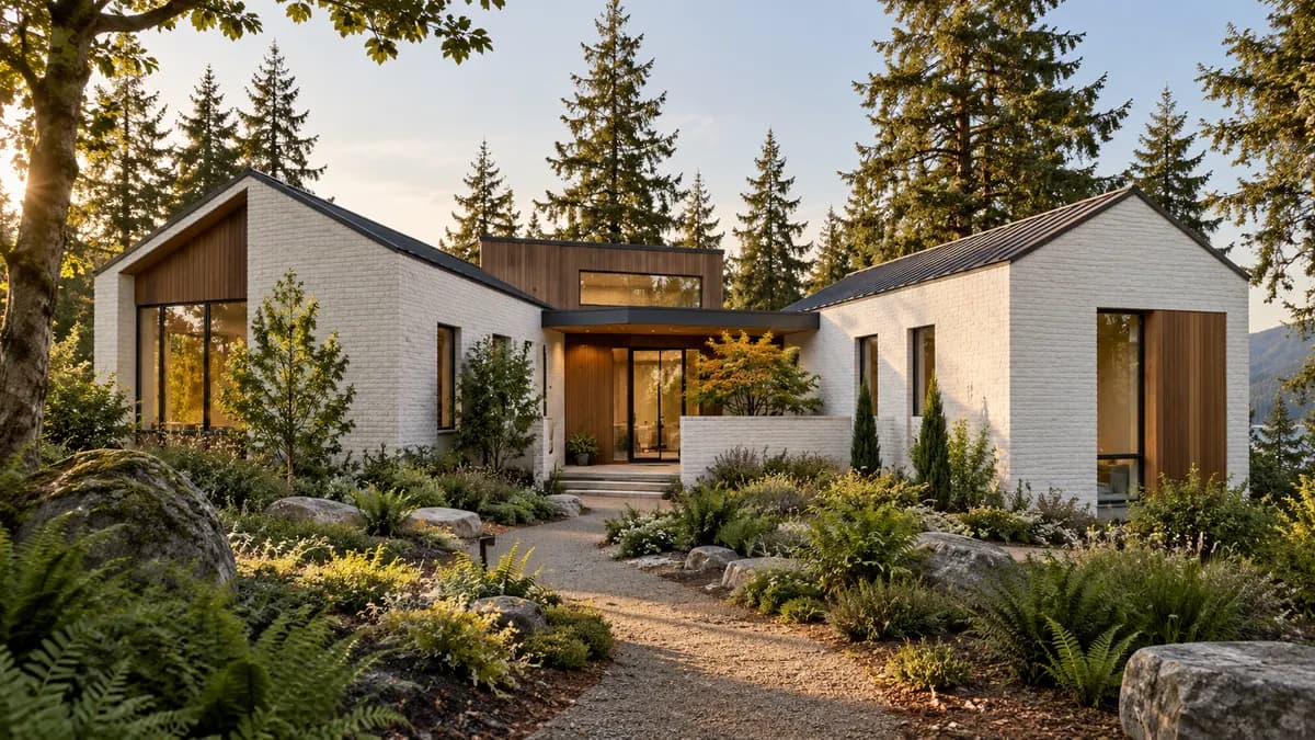 AI-generated fictional home illustration for financing in Washington; not the financed property