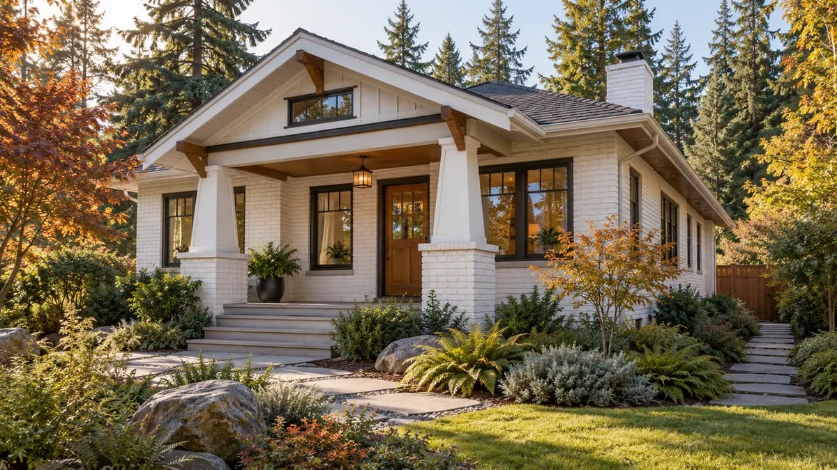 AI-generated fictional home illustration for financing in Washington; not the financed property