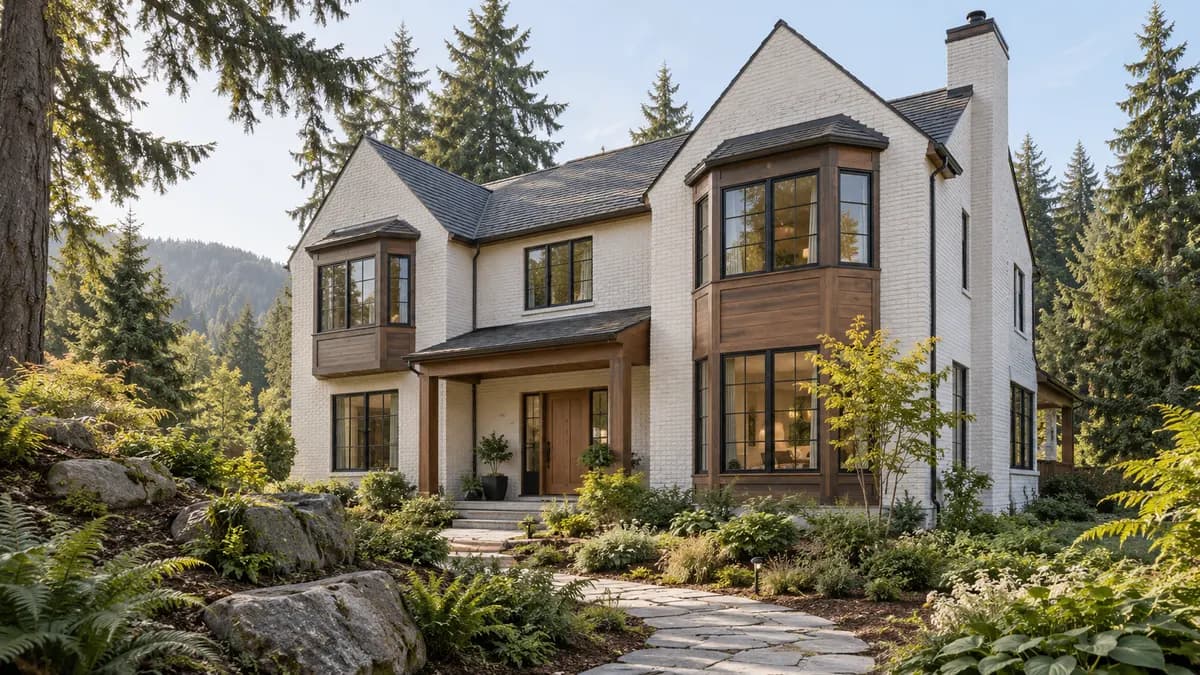 AI-generated fictional home illustration for financing in Washington; not the financed property