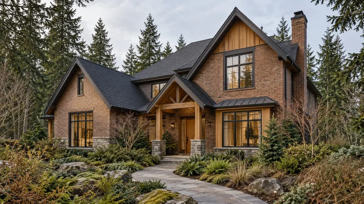 AI-generated fictional home illustration for financing in Washington; not the financed property
