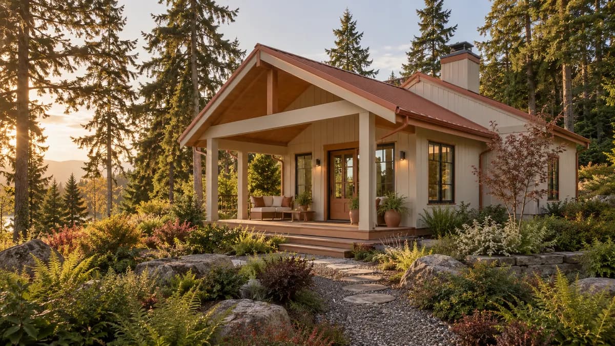 AI-generated fictional home illustration for financing in Washington; not the financed property