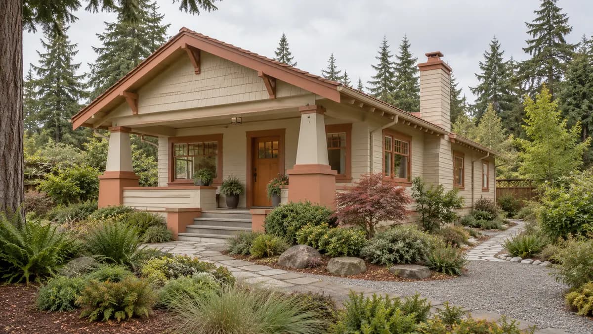 AI-generated fictional home illustration for financing in Washington; not the financed property